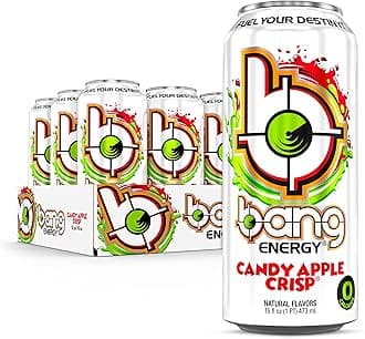 Candy Apple Crisp Energy Drink, 0 Calories, Sugar Free, 16 Fl Oz (Pack of 12)