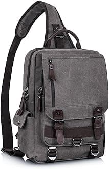 Retro Crossbody Bag Sling Bag Canvas Messenger Bag for Men Women Shoulder Bag Crossbody Handbags Satchel Travel Bag