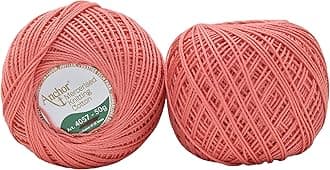 HUNNY- BUNCH® Premium Anchor Mercerised Knitting Crochet Cotton Thread Yarn Balls for Knitting, Weaving, Embroidery, DIY and Craft Making (Art. 4057) 50G - Pack of 1 (10)