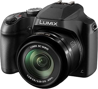 Panasonic LUMIX DC-FZ82EB-K Digital Bridge Camera with Ultra Wide 20-1200 mm Lens - Black