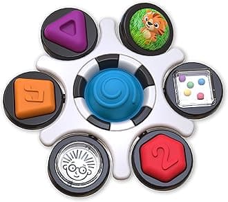 Baby Einstein, Curiosity Clutch Fidget Sensory Toy and Pop It Rattle, BPA Free Infant Teether, Age 3 Monthsplus