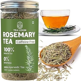 TEA LOGIN Rosemary Tea 120gm - 120cups || Rosemary for HAIR GROWTH || Caffeine-Free Tea | Refreshing Herbal Tea for Wellness & Relaxation | Hot Tea, Ice Tea and Cocktail | Rich with Anti-Oxidants