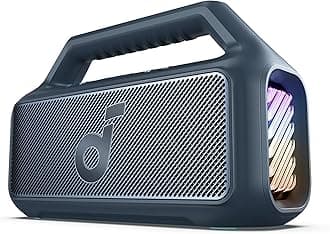 soundcoreBoom 2 Outdoor Speaker, 80W, Subwoofer, BassUp 2.0, 24H Playtime, IPX7 Waterproof, Floatable, RGB Lights, USB-C, Custom EQ, Bluetooth 5.3, Portable For Outdoors, Camping, Beach, and Backyard