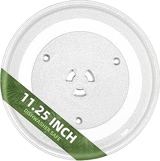11.25" Microwave Glass Plate Replacement Compatible with GE WB49X10097 WB49X10034 Samsung DE74-20102D DE63-00536A DE63-00624A and 11 3/8" Panasonic Microwave Glass plate Replace