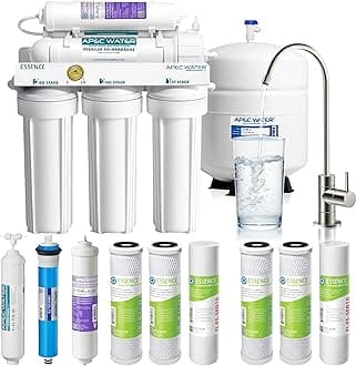 Systems ROES-PH75 Essence Series Top Level Alkaline Mineral pH+ 75 GPD 6-Stage Certified Ultra-Safe Reverse Osmosis Drinking Water Filter System with Extra High Capacity Filter Set Steps 1