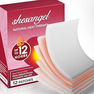 Portable Menstrual Heating Patches: Adhesive Heat Patches for Cramps and Backache Relief-Up to 12 Hours, 12 Counts