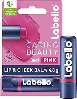 Lip Caring Beauty Pink Color Lip and Cheek Balm SPF 30 Moisturising Tint with Sun Protection, 4.8g