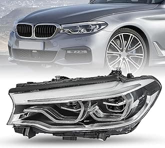 JSBOYAT Full LED Headlight Compatible With 2017-2020 BMW 5 Series G30 G31 M5 540i 530i w/LED DRL, Factory Adaptive Headlamp Replacement (Driver Side)