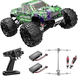 1/16 Fast Remote Control Car for Adults, Electric 4WD RTR RC Cars, High Speed RC Truck Gifts for Boys, Max 38 kph Offroad RC, JC16W with 2 Batteries