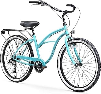 sixthreezero Around The Block Women's Beach Cruiser Bike, 1/3/7/21 Speed Bicycles, 26"/24" Wheels, Multiple Colors
