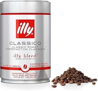 Classico Coffee Beans, 100% Arabica Blend, Medium Roast, Intensity 5/9, Smooth & Balanced with Caramel & Floral Notes, Suitable for Bean to Cup & Fresh Grinding, 250g