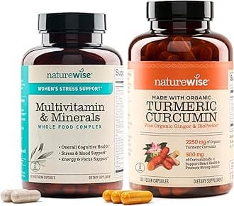 Women's Multivitamin & Turmeric Curcumin 2250mg with 95% Curcuminoids & BioPerine Black Pepper Extract Joint Support