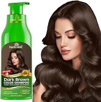 Herbishh Hair Color Shampoo for Gray Hair – Magic Hair Dye Shampoo – Colors Hair in Minutes–Long Lasting–500 Ml–3-In-1 Hair Color for Women & Men –Ammonia-Free (Dark Brown)