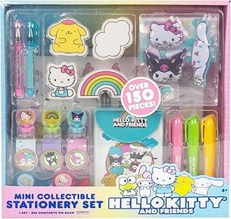 Hello Kitty and Friends Mini Collectible Stationery Set, Cute Stationery, Sanrio Accessories, Cute Sticky Notes, Kawaii School Supplies, Fun Office Supplies, Kawaii Stationery, Cute Stuff