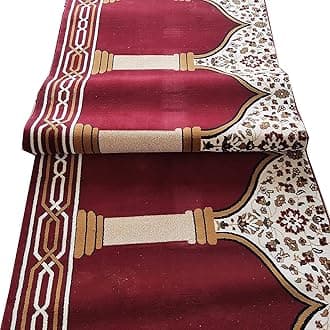 Carpet Mahal Washable Zanamaz Rolls for Prayer and Hall Size 4x40 feet Runner 1 inch Thickness, (Multi)