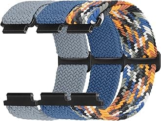 Braided Nylon Watch Bands Compatible with 16mm 18mm 19mm 20mm 22mm Watch Bands Quick Release Replacement Wristband, Adjustable Stretchy Straps Fabric Bands for Men Women