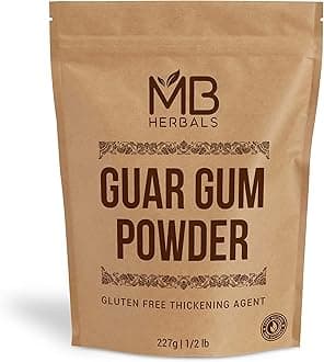 MB Herbals Guar Gum Powder 8 oz (0.5 LB / 227 Gram) | Gluten Free Thickening Agent for Soups Sauces Curries Ice-Creams