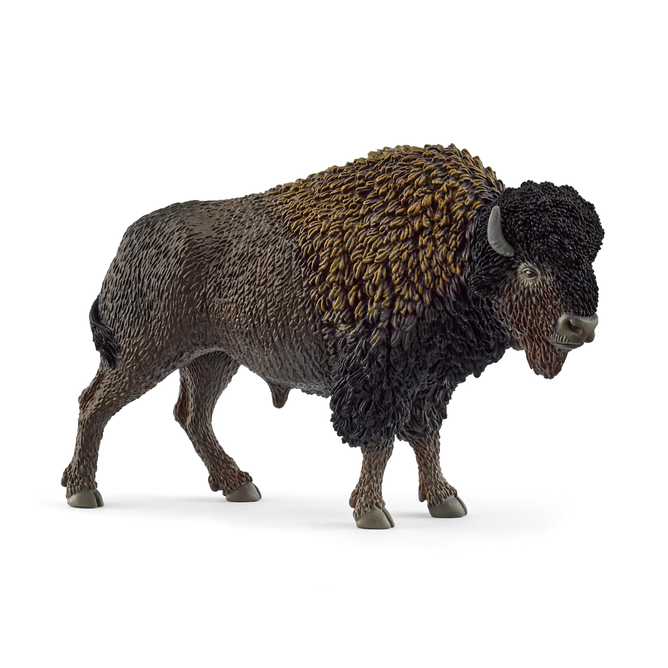 Wild Life - 5” North American Bison Figure - Realistic Buffalo Toy with Shaggy Coat and Bull Horns - Durable Animal Figurine for Screen-Free Play for Boys and Girls - Kids Ages 3+ | 14879