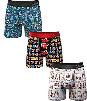 Shinesty Boxer Briefs for Men Pack of 3 - Hammock Support Pouch Underwear for Men with Fly