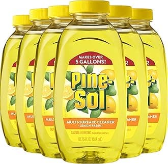 Multi Surface Cleaner, 6 Pack, Concentrated Multi Purpose Cleaner and Degreaser for Kitchen and Bathroom, Makes 5 Gallons, Lemon Fresh Scent, 10.75 oz. Each
