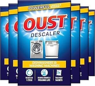 Dishwasher & Washing Machine Descaler, Pack of 6 X 2 SATCHETS, 75G