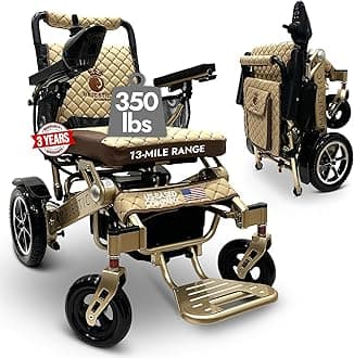 Electric Wheelchairs for Adults, 350 lbs Capacity, Up to 13 Miles Range, Lightweight Wheelchair for Seniors,Remote Controlled Wheel Chair, All Terrain, Airline and Cruise Approved, IQ-7000 by Majestic