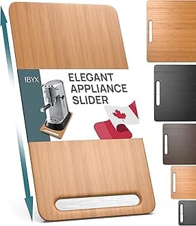 Ibyx Elegant Sliding Tray for Your Coffee Maker & Heavy Kitchen Appliances - Patent Pending - Sturdy, Slides Easily from Under The Cabinet - Rolling Appliance Tray for Countertop with Wheels 7.5X14.5