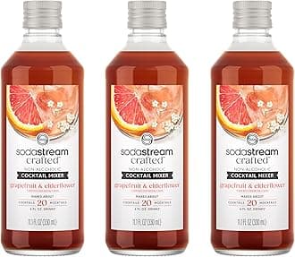 Crafted Cocktail Mixers: Grapefruit & Elderflower Flavor, Non-alcoholic mixers expertly crafted for sparkling cocktails & mocktails, 11.1 FL OZ (Pack of 3)