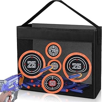 Toy Target Fits for Nerf Guns, Portable and Foldable Net Taget for Shooting Practice, with Mesh Netting for Outdoor or Indoor Play, Birthday or Party Gift (Target ONLY)