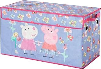 Idea Nuova Peppa Pig Collapsible Toy Storage Trunk, Durable with Soft Lid, 28.5"x14.5"x16"