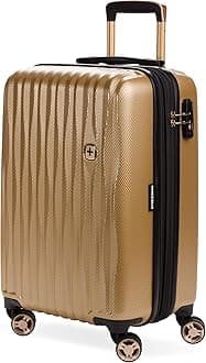 SwissGear 7272 Energie Hardside Expandable Luggage with Spinner Wheels, Gold, Carry-On 19-Inch, 7272 Energie Hardside Expandable Luggage With Spinner Wheels
