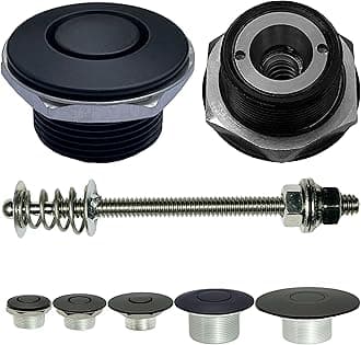 Black 1.00" with 4" Stud Quick Release Latch Hood Pin Made in USA