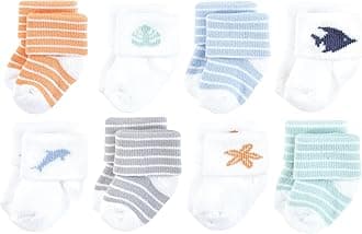 Hudson Baby Baby Girls' Cotton Rich Newborn and Terry Socks