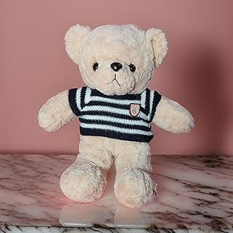 Bateu Cute Stuffed Animals with Bow Ties Plush Toys | Soft Toys for Kids Girls Teddy Bears Plush Toys for Children and Adults (Blackt Jacket, Large)