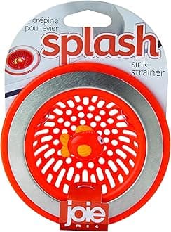 Joie Splash Kitchen Sink Strainer Basket, Fits All Standard Sinks, Stainless Steel, Cute Garbage Disposal Drain Cover, 4.5-Inch, Orange Fish
