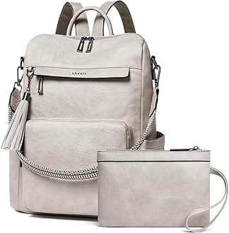 Vegan Leather Laptop Backpack for Women 15.6 inch Work Backpack Fashion Travel Backpack Purse for Travel College Work