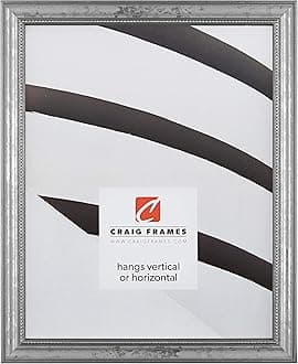 Craig Frames 314SI, Ornate Silver Picture Frame, 16 x 22 Inch