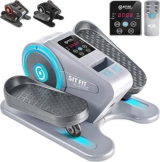 SITFIT, Sit Down and Cycle! Powered Foot Pedal Exerciser for Seniors, Under Desk Elliptical Exercise Bike, Leg Exerciser While Sitting. Peddler Exerciser Mini Bike, Portable Rehabilitation Equipment.