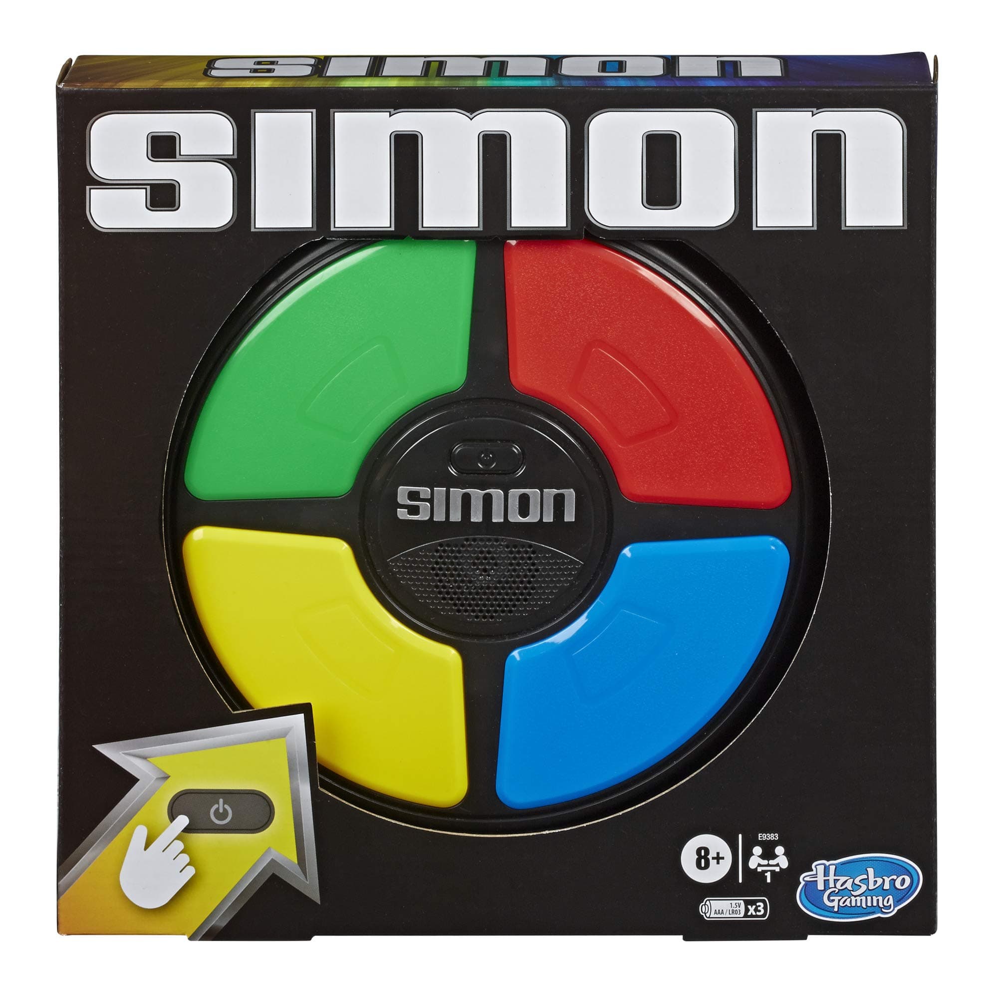 Hasbro Gaming Simon Electronic Memory Game, Handheld Light and Sound Game, Ages 8 and Up