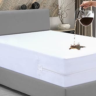 Bed Bug Mattress Protector Encasement Double,Zippered Waterproof Anti Dust Mite Proof Mattress Cover(137x 190+30cm)