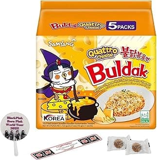 COKOYAM Samyang Quattro Cheese Hot Chicken Flavored BULDAK Ramen 5 Count 145 grams