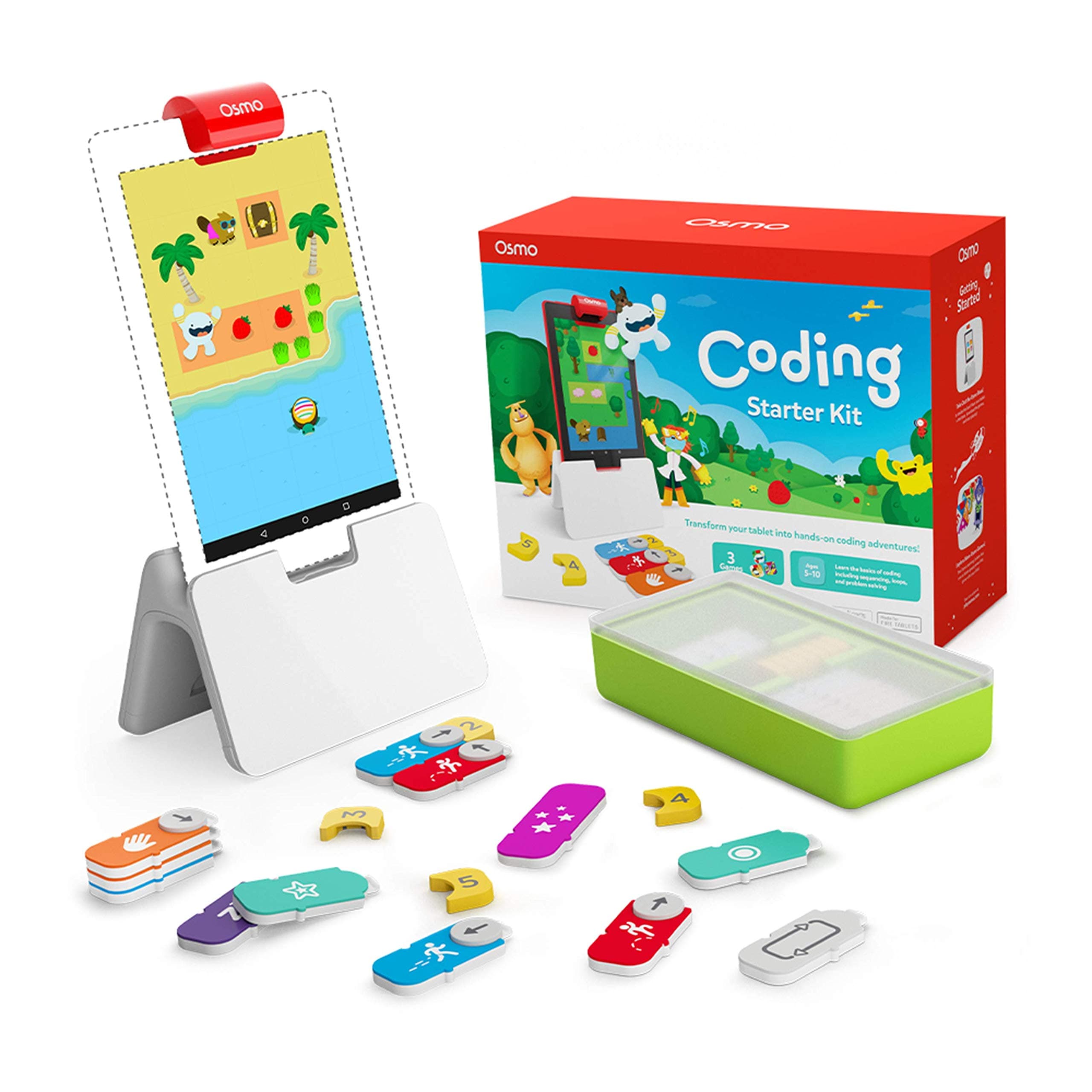 Coding Starter Kit for Fire Tablet - 3 Educational Learning Games - Ages 5-10+ - Learn to Code, Coding Basics & Coding Puzzles - STEM Toy Fire Tablet Base Included