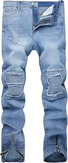 WULFUL Men's Skinny Slim Fit Stretch Comfy Fashion Denim Jeans Pants