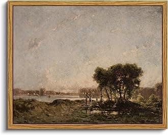 VIYYIEA Framed Canvas Wall Art Home Decor Classical Countryside Landscape Farmhouse Oil Painting Aesthetic Wall Decor Mid Century Artwork Canvas Prints Home Decor for Living Room Badroom 8x10in