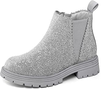 Girls Ankle Boots with Side Zipper Chelsea Booties Lug Sole (Toddler/Little Kids/Big Kids)