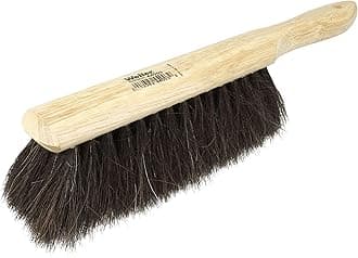 Weiler 44003 Horsehair Counter Duster with Wood Handle, Horsehair Fill, 2-1/2" Head Width, 8" Overall Length, Natural