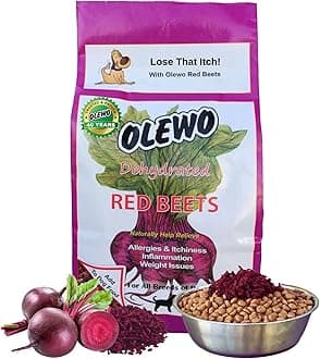 Original Red Beets for Dogs – Natural Anti Itch for Dogs, Dog Food Topper, Immune, Cleansing, Skin & Coat Support, Dehydrated Whole Food Dog Multivitamin, Fiber for Dogs, 2.2 lbs