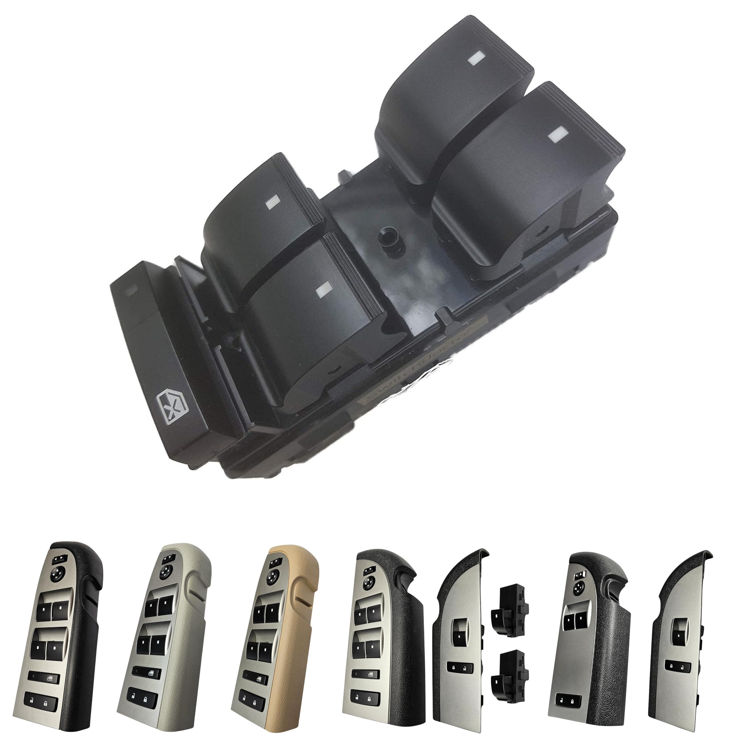 SWITCHDOCTOR Master Window Switch for 2007-2013 Chevrolet Silverado & GMC Sierra 1500 2500 3500 (20945129, 25789692) (Crew, Extended Cab Pickup, Chevy) (Black, 2007-2013 Master Window Switch)