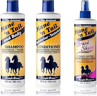 Mane 'n Tail Original Shampoo + Conditioner with Braid Sheen 12 Ounce Each