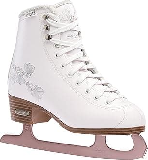 Bladerunner Ice Diva Women's Adult Figure Skates, White and Rose Gold, Ice Skates